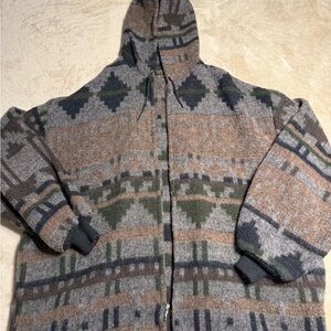 Just USA Men's Zip Up Sweater - Gray, Green, Brown